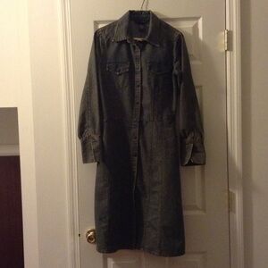 H&M Long Denim Coat - Black